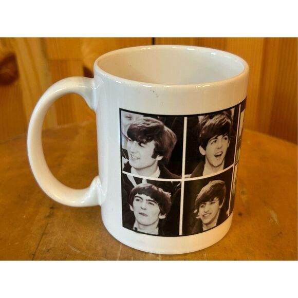 The Beatles Coffee Mug - Let It Be 3 Separate photos of the band (8769) - Picture 1 of 7